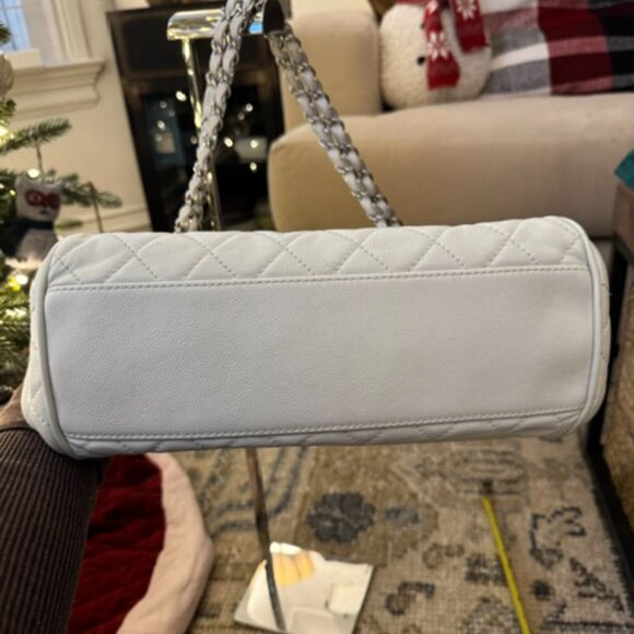 CHANEL TIMELESS ACCORDION BAG PURSE IN WINTER WHITE - Picture 6 of 15